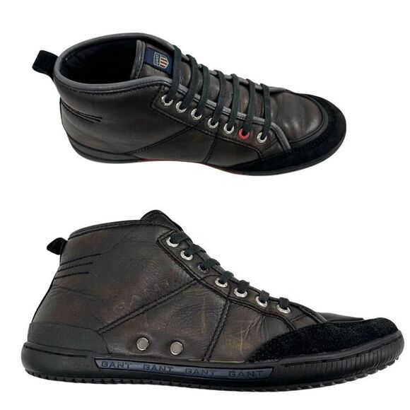 GANT Lace Up Distressed Leather Chukka Sneakers Men’s Size 8 - Picture 7 of 9